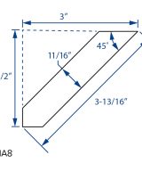 Cooper, Hudson, Monaco - 3-13/16" H 96" L x 11/16" T Crown Moulding Angled - in Espresso ESP-CMA8