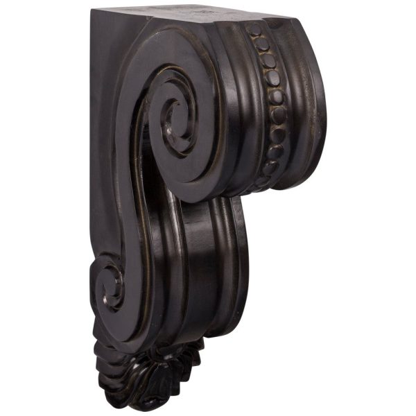 Cooper, Hudson, Monaco - 3-9/16" W x 12" H x 7-3/16" D Corbel - Large Classic Scroll - in Espresso LS-ESP-CORBEL