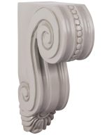 Cooper, Hudson, Monaco - 3-9/16" W x 12" H x 7-3/16" D Corbel - Large Classic Scroll - in Grey LS-PGRY-CORBEL