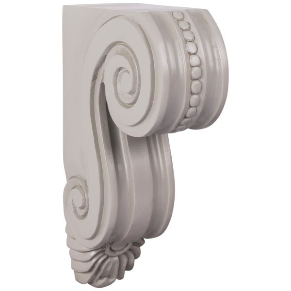 Cooper, Hudson, Monaco - 3-9/16" W x 12" H x 7-3/16" D Corbel - Large Classic Scroll - in Grey LS-PGRY-CORBEL