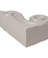 Cooper, Hudson, Monaco - 3-9/16" W x 12" H x 7-3/16" D Corbel - Large Classic Scroll - in Grey LS-PGRY-CORBEL