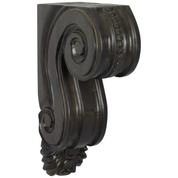 Cooper, Hudson, Monaco - 3-9/16" W x 12" H x 7-3/16" D Corbel - Large Classic Scroll - in Slate LS-SL-CORBEL