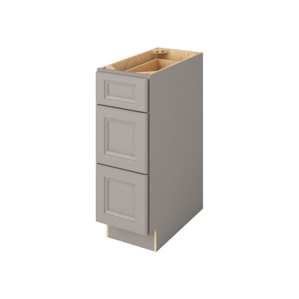 Monaco - 12" Three Drawer Base in Grey 3-MGR-DB12