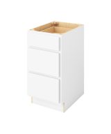 Hudson - 18" Three Drawer Base in White 3-HWH-DB18