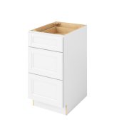 Monaco - 18" Three Drawer Base in White 3-MWH-DB18