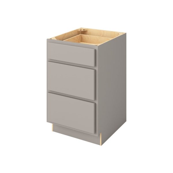 Hudson - 21" Three Drawer Base in Grey 3-HGR-DB21