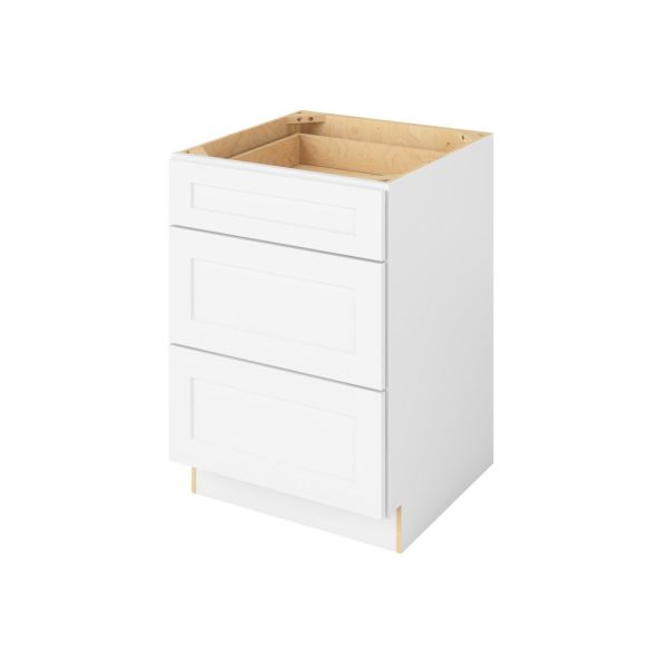 Cooper - 24" Three Drawer Base in White 3-CWH-DB24