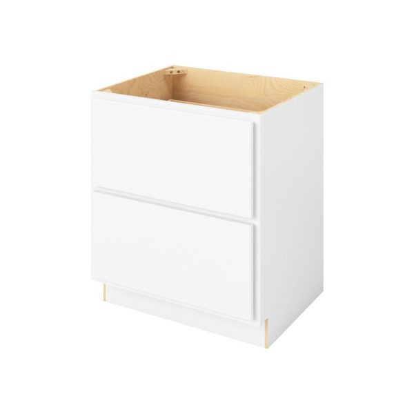 Hudson - 30" Two Drawer Base in White 2-HWH-DB30