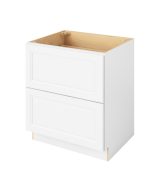 Monaco - 30" Two Drawer Base in White 2-MWH-DB30