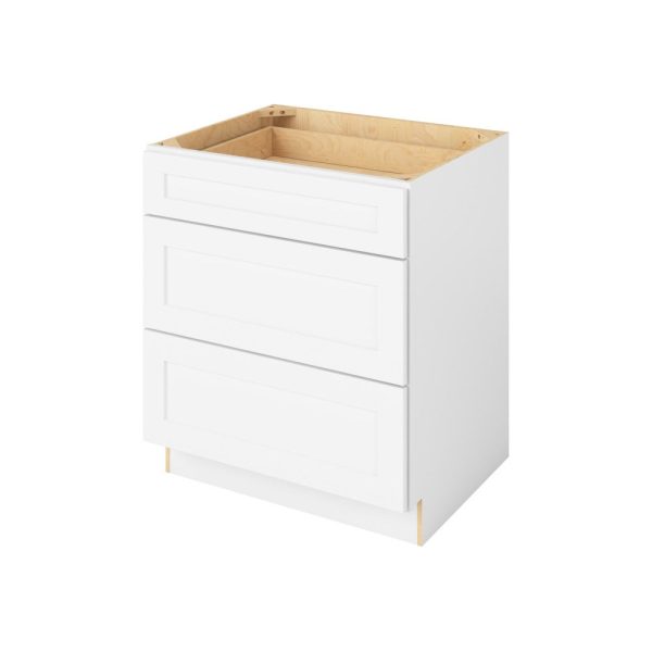 Cooper - 30" Three Drawer Base in White 3-CWH-DB30