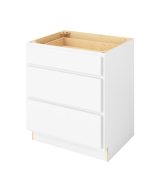 Hudson - 30" Three Drawer Base in White 3-HWH-DB30