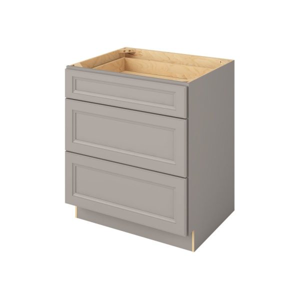 Monaco - 30" Three Drawer Base in Grey 3-MGR-DB30