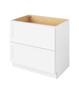 Monaco - 36" Two Drawer Base in White 2-MWH-DB36