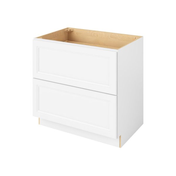 Monaco - 36" Two Drawer Base in White 2-MWH-DB36