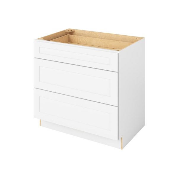 Cooper - 36" Three Drawer Base in White 3-CWH-DB36