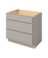 Hudson - 36" Three Drawer Base in Grey 3-HGR-DB36