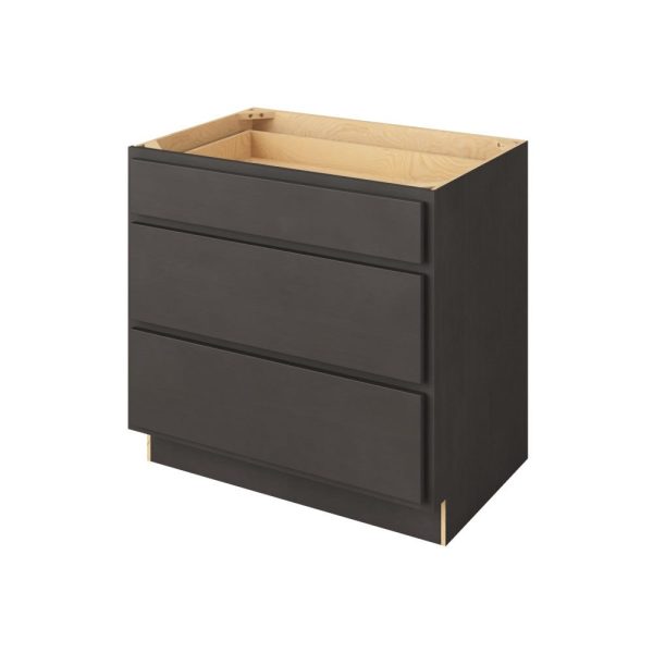 Hudson - 36" Three Drawer Base in Slate 3-HSL-DB36