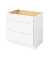 Hudson - 36" Three Drawer Base in White 3-HWH-DB36