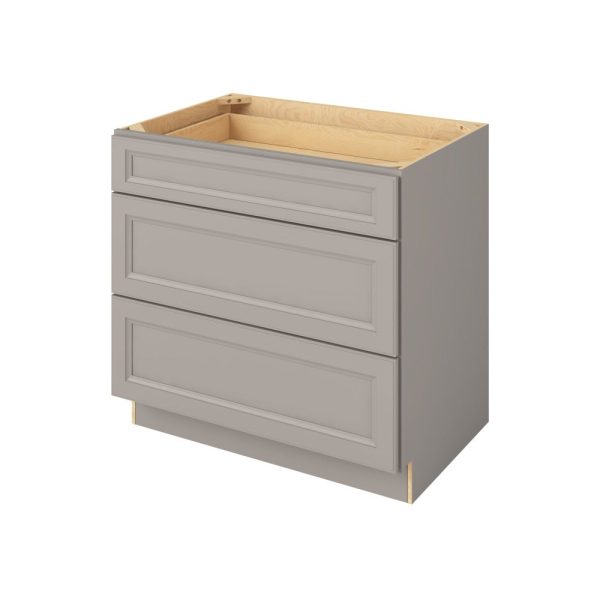 Monaco - 36" Three Drawer Base in Grey 3-MGR-DB36