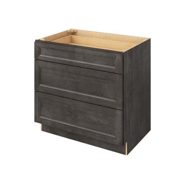 Monaco - 36" Three Drawer Base in Slate 3-MSL-DB36