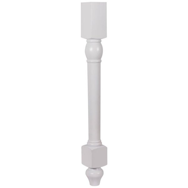 Cooper, Hudson, Monaco - 3-1/2" W x 34-1/2" H x 3-1/2" D Decorative Leg - in White PWH-DECOLEG