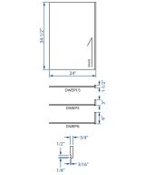 Cooper, Hudson, Monaco - 3" W x 34-1/2" H x 24" D Dishwasher End Panel - in Espresso ESP-DWEP3