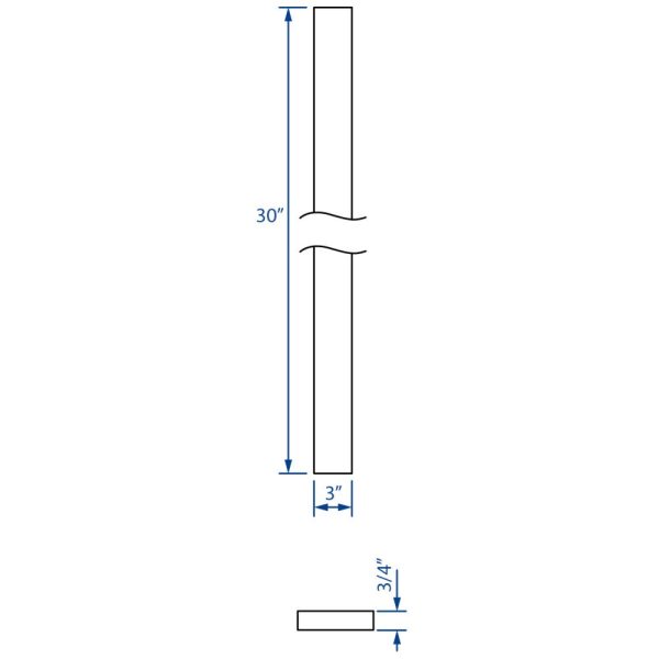 Cooper, Hudson, Monaco - 3" W x 30" H x 3/4" T Filler - in Espresso ESP-F330