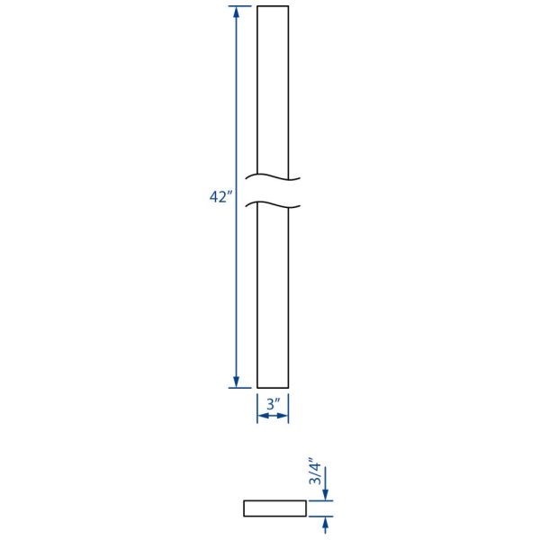 Cooper, Hudson, Monaco - 3" W x 42" H x 3/4" T Filler - in Espresso ESP-F342