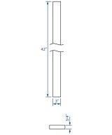 Cooper, Hudson, Monaco - 3" W x 42" H x 3/4" T Filler - in Grey PGRY-F342