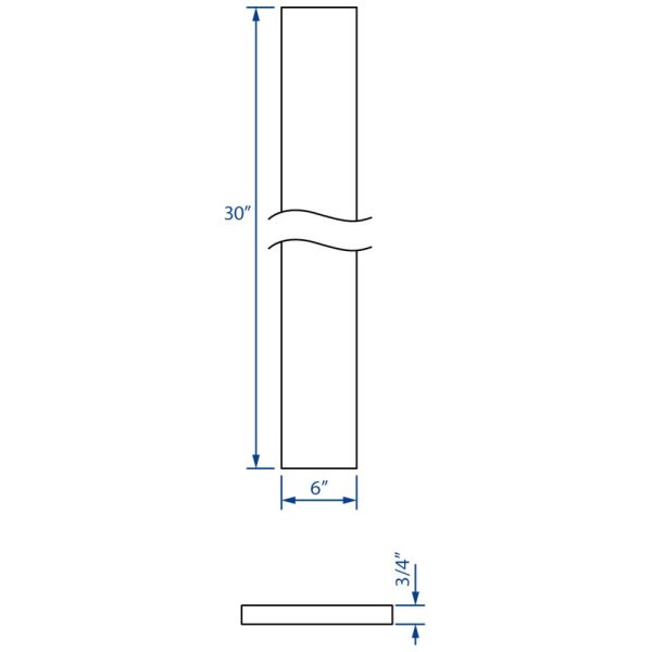 Cooper, Hudson, Monaco - 6" W x 30" H x 3/4" T Filler - in Espresso ESP-F630