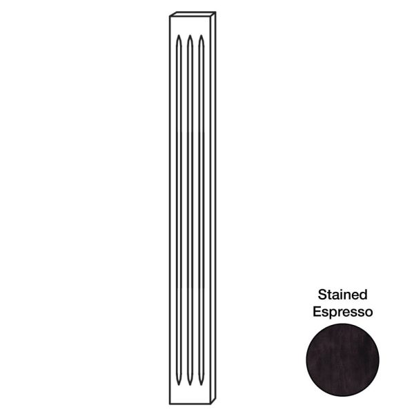 Cooper, Hudson, Monaco - 3" W x 36" H x 3/4" T Fluted Filler - in Espresso ESP-FF336