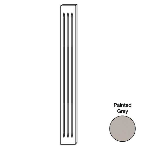 Cooper, Hudson, Monaco - 3" W x 36" H x 3/4" T Fluted Filler - in Grey PGRY-FF336