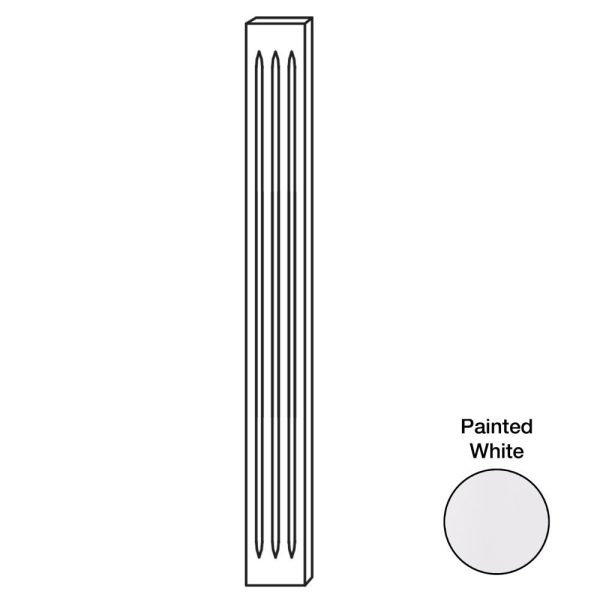 Cooper, Hudson, Monaco - 3" W x 36" H x 3/4" T Fluted Filler - in White PWH-FF336