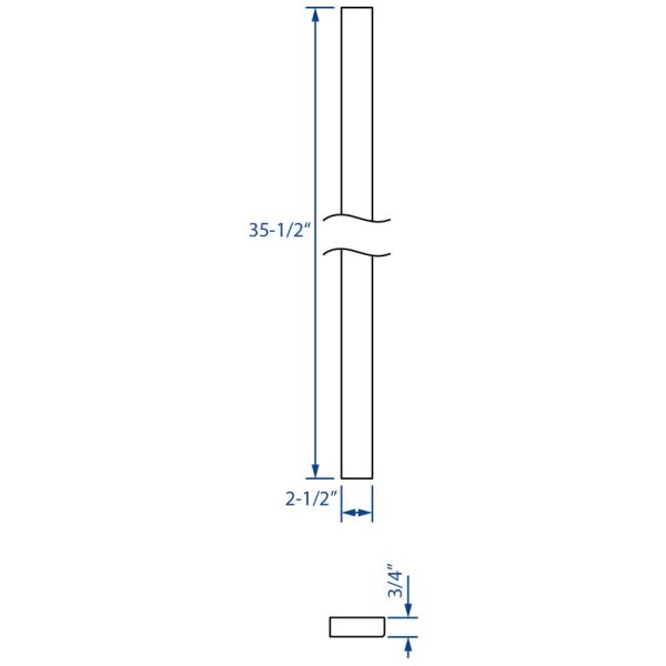 Cooper, Hudson, Monaco - 2-1/2" W x 35-1/2" H x 3/4" T Filler Overlay - in Espresso ESP-FO336