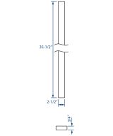 Cooper, Hudson, Monaco - 2-1/2" W x 35-1/2" H x 3/4" T Filler Overlay - in White PWH-FO336