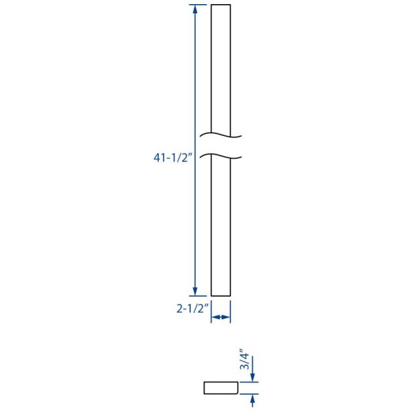 Cooper, Hudson, Monaco - 2-1/2" W x 41-1/2" H x 3/4" T Filler Overlay - in Espresso ESP-FO342