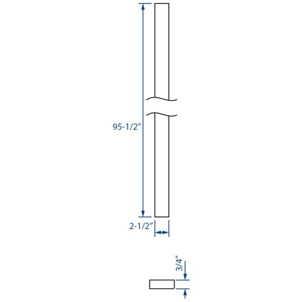 Cooper, Hudson, Monaco - 2-1/2" W x 95-1/2" H x 3/4" T Filler Overlay - in Espresso ESP-FO396