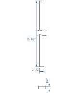 Cooper, Hudson, Monaco - 2-1/2" W x 95-1/2" H x 3/4" T Filler Overlay - in Grey PGRY-FO396