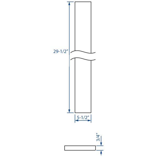 Cooper, Hudson, Monaco - 5-1/2" W x 29-1/2" H x 3/4" T Filler Overlay - in Espresso ESP-FO630