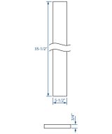 Cooper, Hudson, Monaco - 5-1/2" W x 35-1/2" H x 3/4" T Filler Overlay - in Espresso ESP-FO636