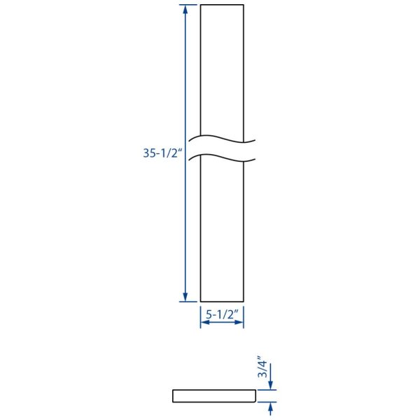 Cooper, Hudson, Monaco - 5-1/2" W x 35-1/2" H x 3/4" T Filler Overlay - in Espresso ESP-FO636