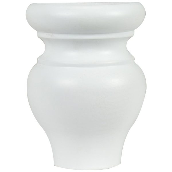 Cooper, Hudson, Monaco - 3-1/4" W x 4-1/2" H x 1-5/8" D Half Bun - split vertically - in White PWH-HBUNFOOT