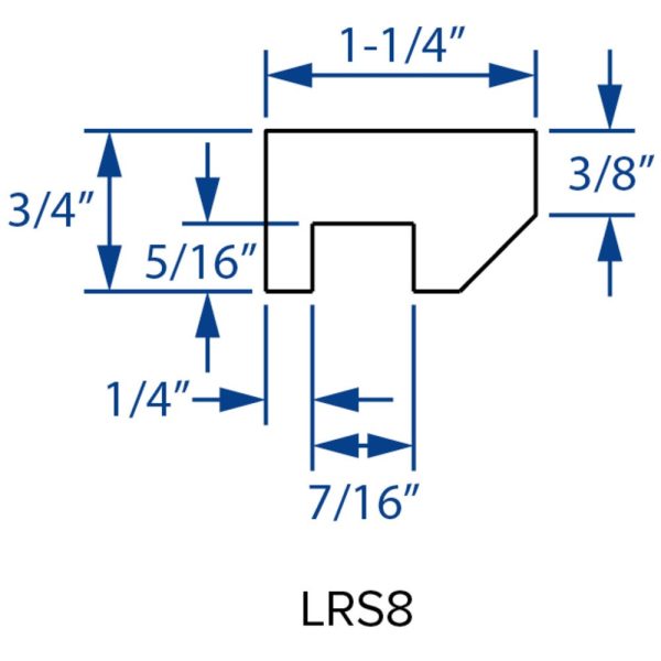 Cooper, Hudson, Monaco - 3/4" W x 96" L x 1-1/4" T Light Rail Standard - in Espresso ESP-LRS8