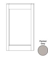 Cooper, Hudson, Monaco - 32-1/2" W x 55" H x 3/4" D Double Oven Panel Overlay - in Grey PGRY-OVD33P