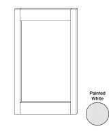 Cooper, Hudson, Monaco - 32-1/2" W x 55" H x 3/4" D Double Oven Panel Overlay - in White PWH-OVD33P