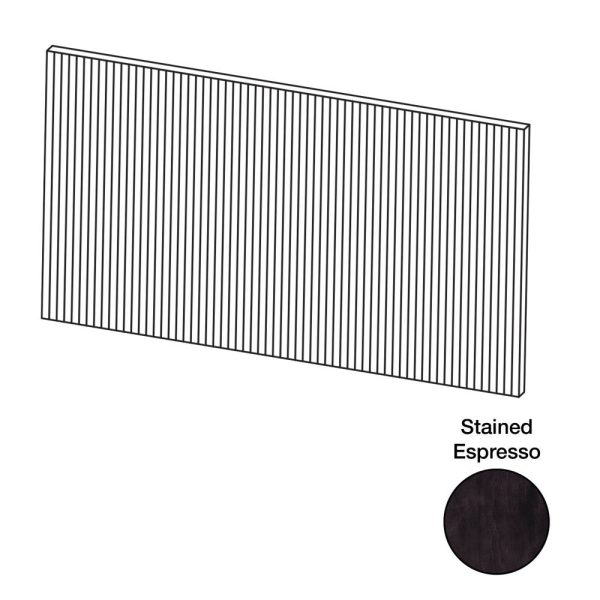 Cooper, Hudson, Monaco - 48" W x 96" L x 1/4" T Beaded Back Panel - Horizontal Grain - in Espresso ESP-PBBH4896