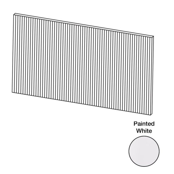 Cooper, Hudson, Monaco - 48" W x 96" L x 1/4" T Beaded Back Panel - Horizontal Grain - in White PWH-PBBH4896