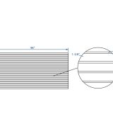 Cooper, Hudson, Monaco - 48" W x 96" L x 1/4" T Beaded Back Panel - Horizontal Grain - in White PWH-PBBH4896