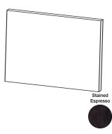 Cooper, Hudson, Monaco - 36" W x 48" L x 1/4" T Back Panel - Vertical Grain - in Espresso ESP-PV3648