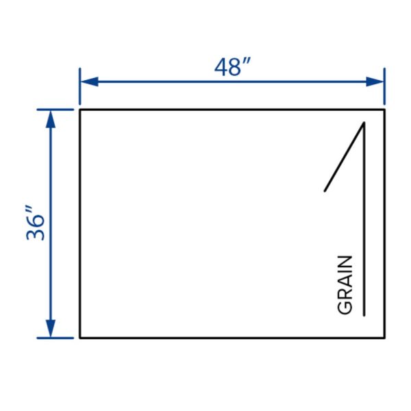 Cooper, Hudson, Monaco - 36" W x 48" L x 1/4" T Back Panel - Vertical Grain - in Espresso ESP-PV3648